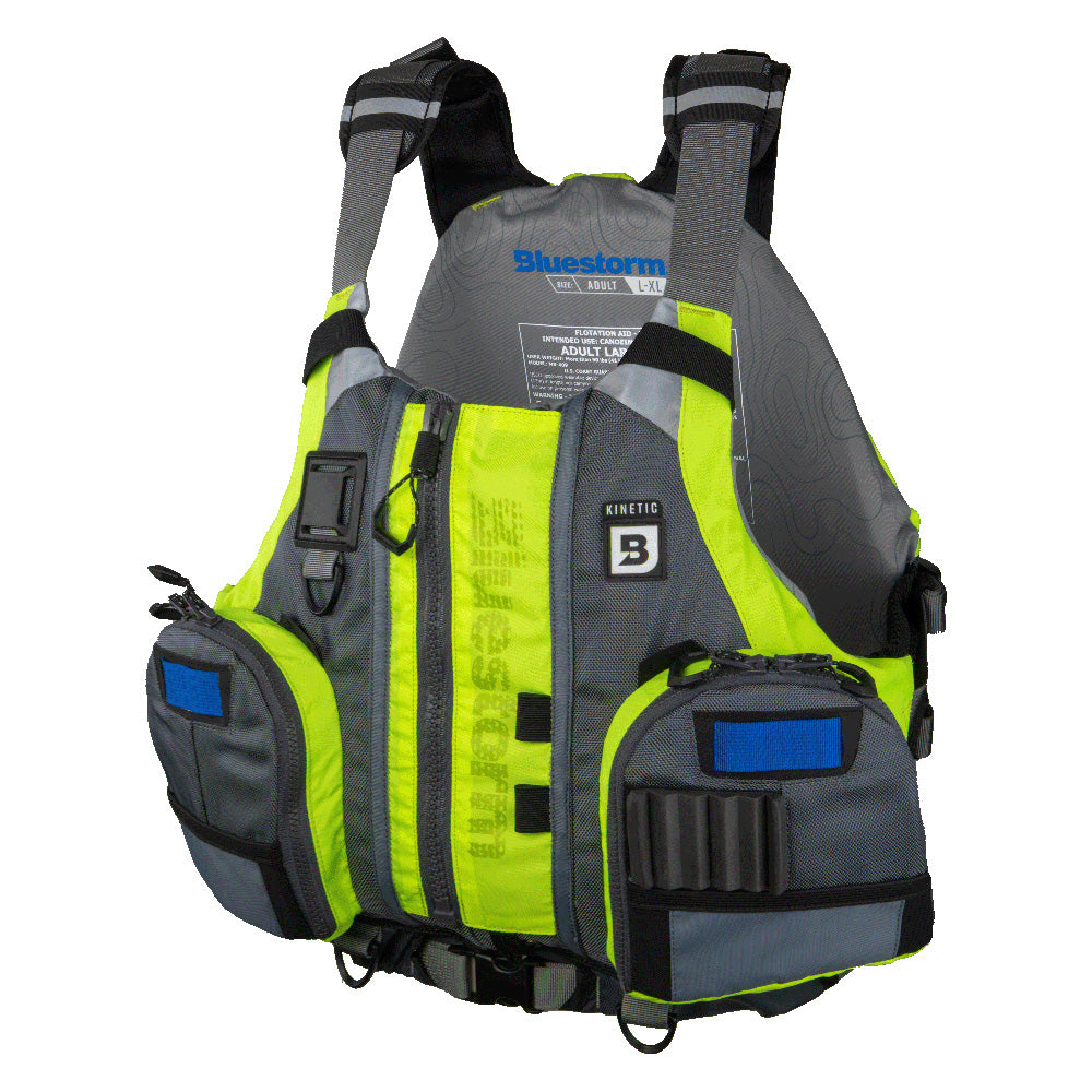 Bluestorm Kinetic Kayak Fishing Vest - Hi-Vis - S/M [BS-409-HVS-S/M]