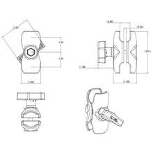 Load image into Gallery viewer, RAM Mount Short Double Socket Arm f/1.5&quot; Ball [RAM-201U-B]
