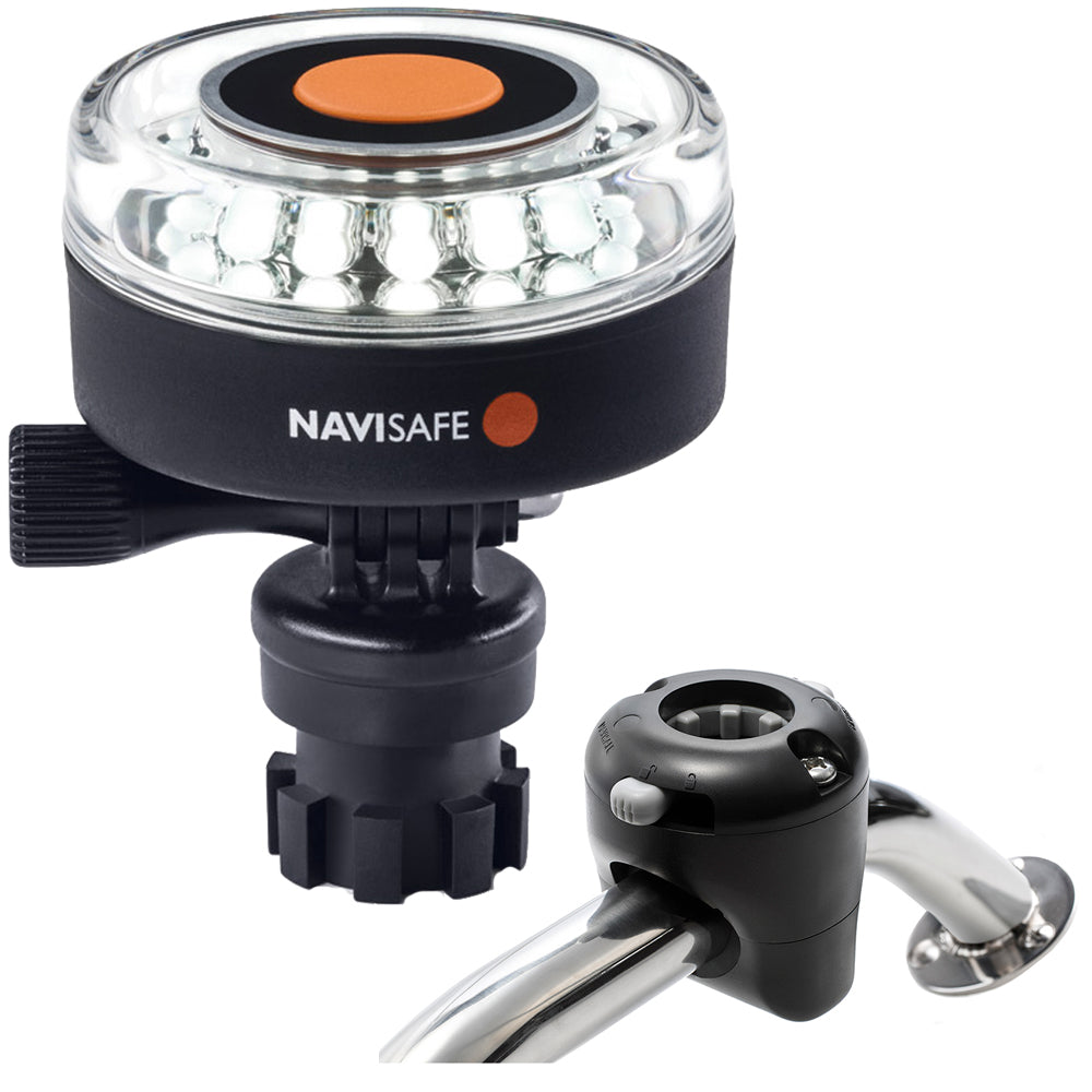 Navisafe Navilight 360 2NM White w/Navimount Base  Rail Mount - Black [040KIT]