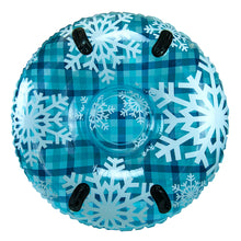 Load image into Gallery viewer, Aqua Leisure 43&quot; Pipeline Sno Clear Top Racer Sno-Tube - Cool Blue Plaid [PST13365S2]
